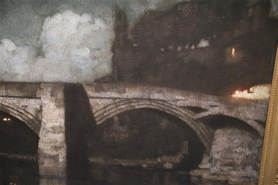 § Harold Speed (1872-1957) Bridge at Night 1894 29 x 35.5in.